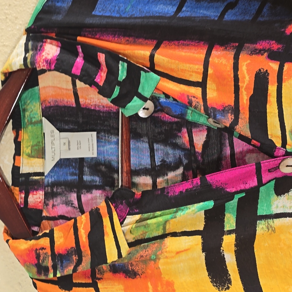 Multiples Colorful Abstract Women's Top - Picture 2 of 8
